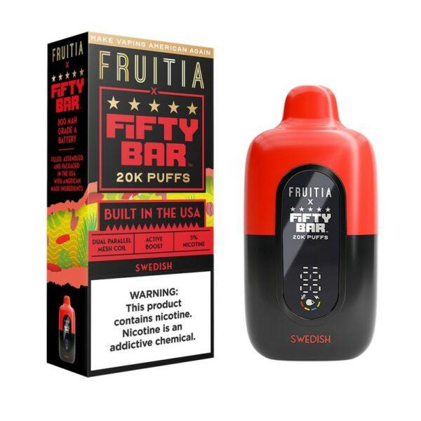 Fruitia x Fifty Bar - 20000 Puffs - Vape Disposable - 5ct Display