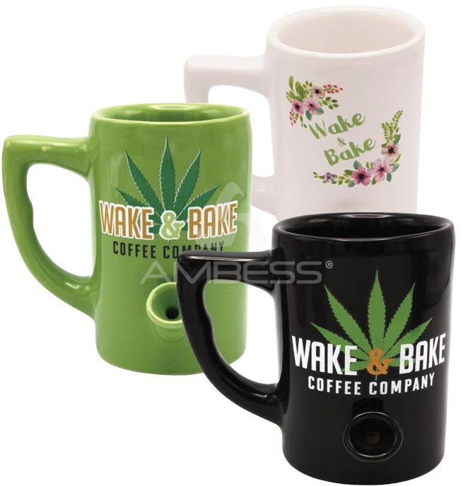 Wake & Bake Coffee Mug Pipe - 10 oz
